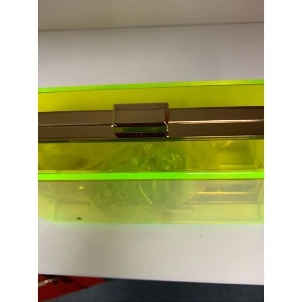 Neon Green Transparent Box Bag